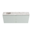 MONDIAZ TURE-DLUX Meuble toilette - 120cm - Greey - EDEN - vasque Glace - position gauche - 1 trou de robinet SW1103300