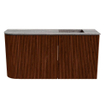 Mondiaz JOYA-DLUX 81.6cm toiletmeubel - ronding links kleur Ruby - Wastafel FAYE positie Rechts 1 kraangat kleur Oza. SW1425539