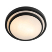 QAZQA Walden Plafonnier - 2 lampes - IP44 - Rond - Noir SW1470016