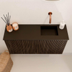 Mondiaz JOYA 80cm meuble de salle de bains - couleur Walnut - Vasque FAYE position Droite Sans trou de robinet couleur Urban SW1421340