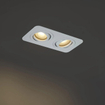 QAZQA Alberto Ensemble de spots encastrés - 2 spots - 11x17,5cm - ampoule led claire incluse - IP44 - Rectangulaire - Blanc SW1477244