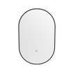 Mondiaz GLOW Miroir de Salle de Bain - Ovale - 45x90cm - Éclairage LED indirect - capteur de mouvement - Urban (Noir) SW1105172