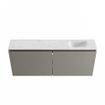 MONDIAZ TURE-DLUX Meuble WC 120cm Smoke. EDEN vasque Opalo position droite. Sans trou de robinet. SW1104584