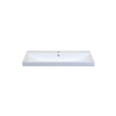 HR badmeubelen Just Wastafel - 101x46x7.5cm - 1 kraangat - keramiek wit OUTLETSTORE STORE43868