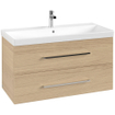 Villeroy & Boch Avento wastafelonderkast 97.6x51.4cm 2 lades Nordic oak SW479510