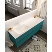 Mondiaz VICA Ensemble de meuble de salle de bain - 150cm - meuble sous-vasque smag - 4 tiroirs - lavabo cloud gauche - 1 trou de robinet - version XL 60cm haut SW1090097