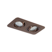QAZQA Alberto Inbouwspot set - 2 spots - 11x17.5cm - inclusief led lamp helder - IP44 - Rechthoek - Brons SW1477242