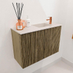 Mondiaz JOYA-DLUX 60cm meuble de salle de bains - couleur Dusk - Vasque FAYE position Droite 1 trou de robinet couleur Meli. SW1425808