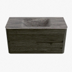 Mondiaz CIRO-DLUX Badkamermeubelset - 100x45x50cm - Solid surface wastafel Oza - 1 wasbak Midden - zonder kraangaten - 2 lades - Shadow SW1532621