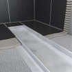 Easy Drain Multi élément encastré inox sans grille avec bride inox garde d'eau 30/35/50mm 60cm profondeur d'encastrement à partir de 79mm avec sortie latérale 2302807
