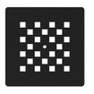 Grille d'évacuation - 13.1x13.1 cm - noir mat SW543419