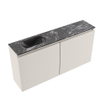 MONDIAZ TURE-DLUX Meuble WC 100cm Linen. Lavabo EDEN Lava position gauche. Sans trou de robinet. SW1103896