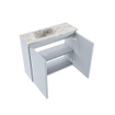 MONDIAZ TURE-DLUX 60cm toiletmeubel Clay. EDEN wastafel Glace positie links. Zonder kraangat. SW1105223