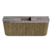 Mondiaz JOYA-DLUX 103.2cm toiletmeubel - ronding links en rechts kleur Dusk - Wastafel FAYE positie Midden 1 kraangat kleur Sombra. SW1426186