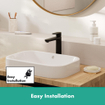 Hansgrohe vernis robinet de lavabo 181 highriser sans vidange noir mat SW651712