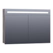 BRAUER 2.0 Spiegelkast - 100x70x15cm - verlichting geintegreerd - 2 links- en rechtsdraaiende spiegeldeuren - MFC - grey canyon SW499495
