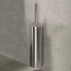 Geesa Nemox Brosse de toilette - montage mural - tête de brosse blanche - inox brossé 0653456