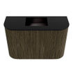 Mondiaz JOYA 63.2cm meuble de salle de bains WC - arrondis gauche et droite couleur Shadow - Vasque FAYE position Milieu Sans trou de robinet couleur Urban SW1421519