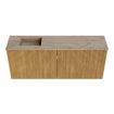 Mondiaz JOYA-DLUX 100cm meuble de toilette - couleur Oak - Vasque FAYE position Gauche Sans trou de robinet couleur Arena. SW1423858