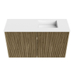 Mondiaz JOYA 70cm meuble de toilette - couleur Dusk - Vasque FAYE position Droite Sans trou de robinet couleur Talc SW1421583