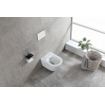 Wiesbaden Vesta WC suspendu rimless avec robinet de bidet eau froide brillant blanc SW1247947