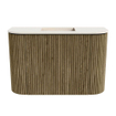 Mondiaz JOYA-DLUX 63.2cm toiletmeubel - ronding links en rechts kleur Dusk - Wastafel FAYE positie Midden Zonder kraangat kleur Meli. SW1425867