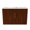 Mondiaz JOYA 60cm toiletmeubel - kleur Ruby - Wastafel FAYE positie Links 1 kraangat kleur Talc. SW1421729
