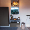 MONDIAZ ALAN - DLUX Badkamermeubelset - 80cm - onderkast - Dark grey - 1 lade - vrijhangende wastafel - wasbak midden - 1 kraangat - Lava SW808180