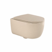 QeramiQ Dely Swirl Wandclosetset - 36.5x53.0cm - diepspoel - rimless - slim softclose zitting - beige SW1026263