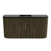 Mondiaz JOYA 83.2cm meuble de salle de bains - arrondi gauche et droite couleur Shadow - Vasque FAYE position Milieu Sans trou de robinet couleur Urban SW1421525