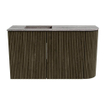 Mondiaz JOYA-DLUX Meuble de salle de bains 71,6cm - arrondi droite couleur Shadow - Vasque FAYE position Gauche 1 trou de robinet couleur Oza. SW1425063