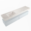Mondiaz ALAN-DLUX Ensemble de meuble - 200cm - meuble Clay mat - 2 tiroirs - Lavabo Cloud Ostra suspendu - vasque Gauche - 1 trou de robinet SW807567