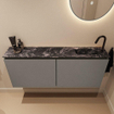 MONDIAZ TURE-DLUX Meuble toilette - 120cm - Smoke - EDEN - vasque Lava - position droite - 1 trou de robinet SW1104081