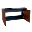 Mondiaz JOYA 91.6cm meuble de salle de bains - arrondi droit couleur Ruby - Vasque FAYE position Gauche Sans trou de robinet couleur Urban. SW1421840