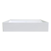 Arcqua Edge Lavabo à poser - 60x47x12cm - sans trou de robinet - marbre de synthèse - blanc brillant SW1581345
