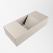 Mondiaz TYNE 50cm lave-mains solid surface couleur Linen. avec trou de robinet. Position lavabo à gauche. SW1377805