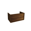Saniclass Holz Frame Ensemble meuble de salle de bains - 100x45x40cm - 1 tiroir - 1 lavabo - 1 trou de robinet - trop-plein - Walnut pure SW1441837