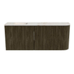 Mondiaz JOYA-DLUX Meuble de salle de bains 101,6cm - arrondi droit couleur Shadow - Vasque FAYE position Gauche Sans trou de robinet couleur Frappe SW1422710