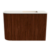 Mondiaz JOYA-DLUX 61.6cm toiletmeubel - ronding links kleur Ruby - Wastafel FAYE positie Rechts 1 kraangat kleur Meli. SW1425367