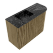 Mondiaz JOYA-DLUX Meuble de toilette 61,6 cm - arrondi droit couleur Dusk - Vasque FAYE position gauche Sans trou de robinet couleur Lava SW1423291