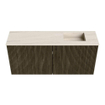 Mondiaz JOYA-DLUX 90cm toiletmeubel - kleur Shadow - Wastafel FAYE positie Rechts Zonder kraangat kleur Meli. SW1424889