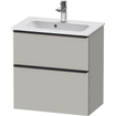 Duravit D-neo Meuble sous vasque 61x37.2x62.5cm 2 tiroirs Gris béton mat SW640846