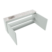 MONDIAZ TURE-DLUX Meuble toilette - 120cm - Greey - EDEN - vasque Glace - position gauche - 1 trou de robinet SW1103300