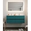 Mondiaz VICA Ensemble de meuble de salle de bain - 120cm - meuble sous-vasque smag - 4 tiroirs - lavabo moon double - 2 trous de robinet - version XL 60cm de haut SW1090080