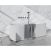 Fortifura Nebbio Badcombinatie-set - thermostaatkraan - wandaansluitbocht met handdouchehouder - gladde doucheslang - ronde handdouche - uitloop - chroom SW1237980
