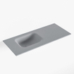Mondiaz LEX Lave-main - 70x30x0.9cm - lavabo gauche - sans trou de robinet - Solid Surface - pour meuble lave mains - Plata SW1025938