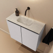MONDIAZ TURE-DLUX meuble de toilettes 60 cm Cale. EDEN lavabo Opalo position milieu. Sans trou de robinet. SW1104191