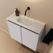 MONDIAZ TURE-DLUX Meuble toilette - 60cm - Cale - EDEN - vasque Opalo - position centrale - sans trou de robinet SW1104191