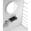 Wiesbaden Rhea S mini lavabo mural droit 36,5 x 18 x 9 cm céramique noir mat SW295984