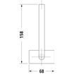 Duravit Karree porte-rouleau de réserve chromé SW55121